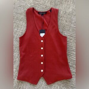 Veronica Beard Rust red Button-Down Women's Top